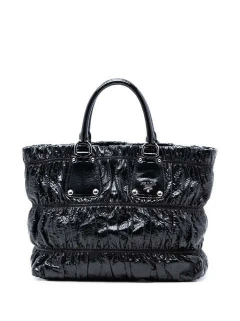 Prada Pre-Owned 2021-2025 Vernice Gaufre satchel