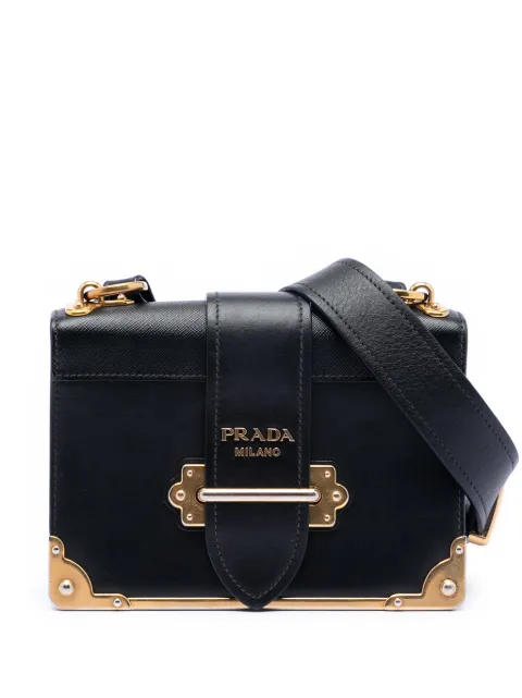 Prada Pre-Owned 2000-2025 Saffiano Trimmed City Calf Cahier crossbody bag