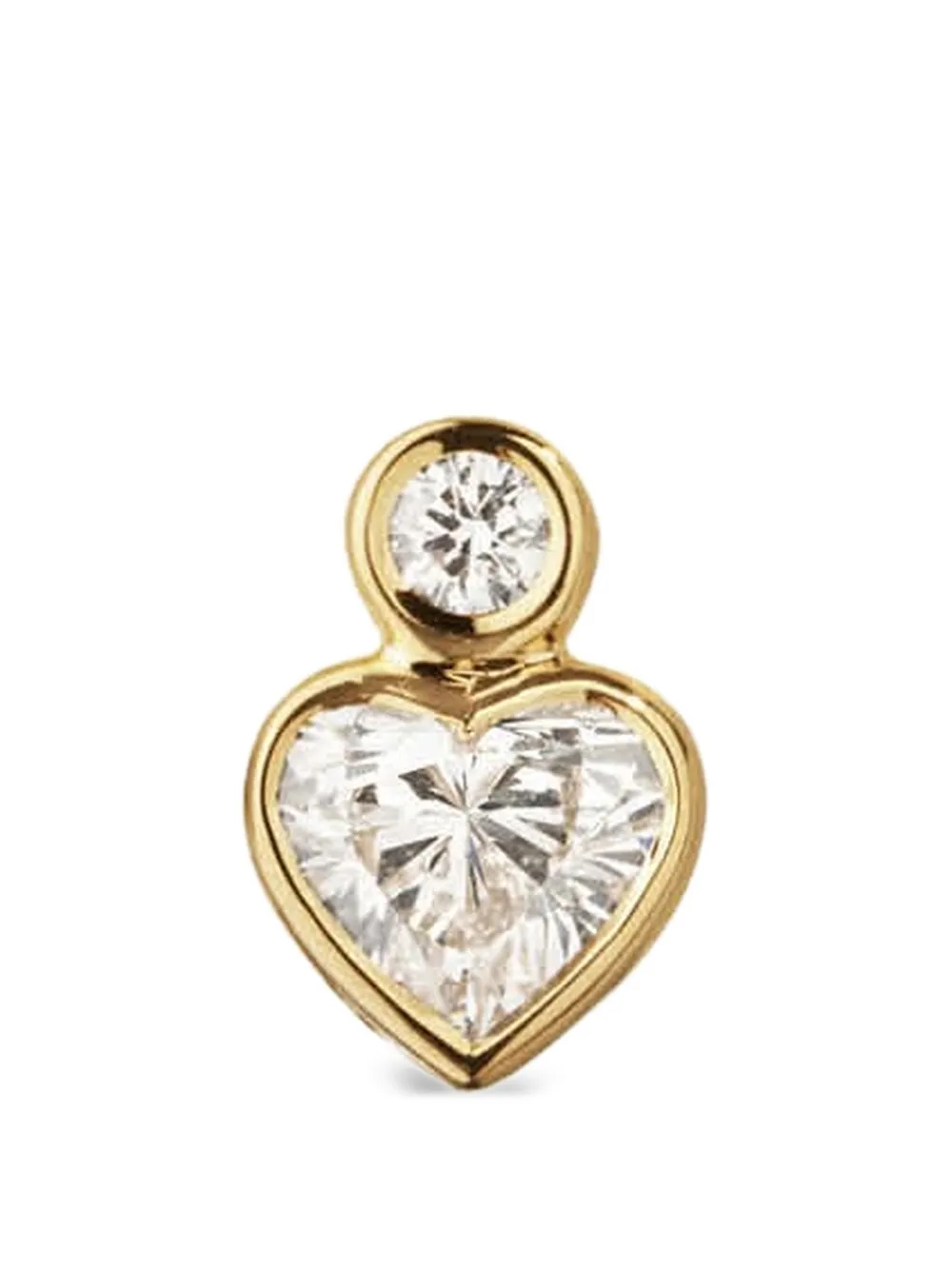 Sophie Bille Brahe Petit Lily Coeur Ohrring mit Diamanten - Gold