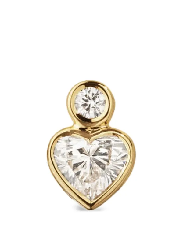 Sophie Bille Brahe Petit Lily Coeur Diamond Earring in Gold