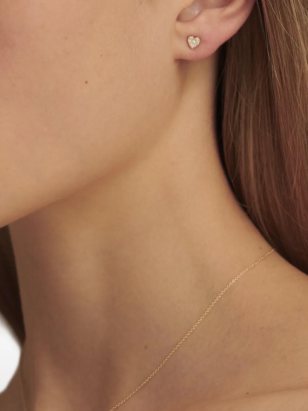 Sophie Bille Brahe Orecchino Petit Coeur con diamanti - Oro