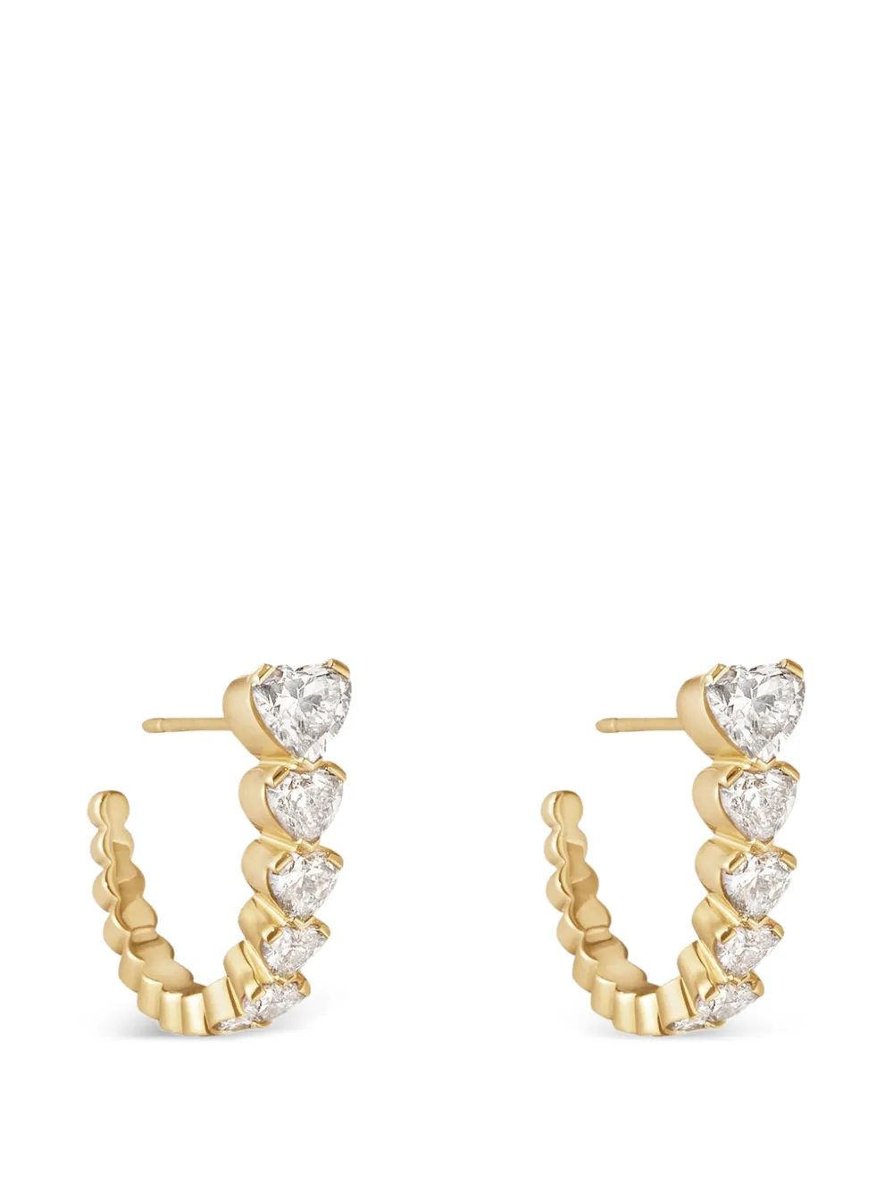 Sophie Bille Brahe Orecchini Boucle Coeur con diamanti - Oro