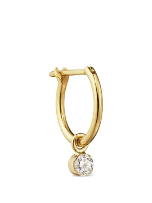 Lizzie Mandler Fine Jewelry Lizzie Crescent Hoop w With Heart