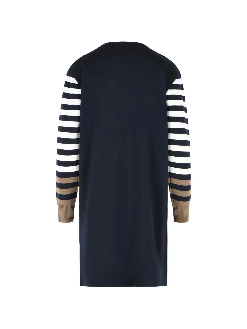 Max Mara Wollen sweaterjurk met gestreepte mouwen en zak Blauw