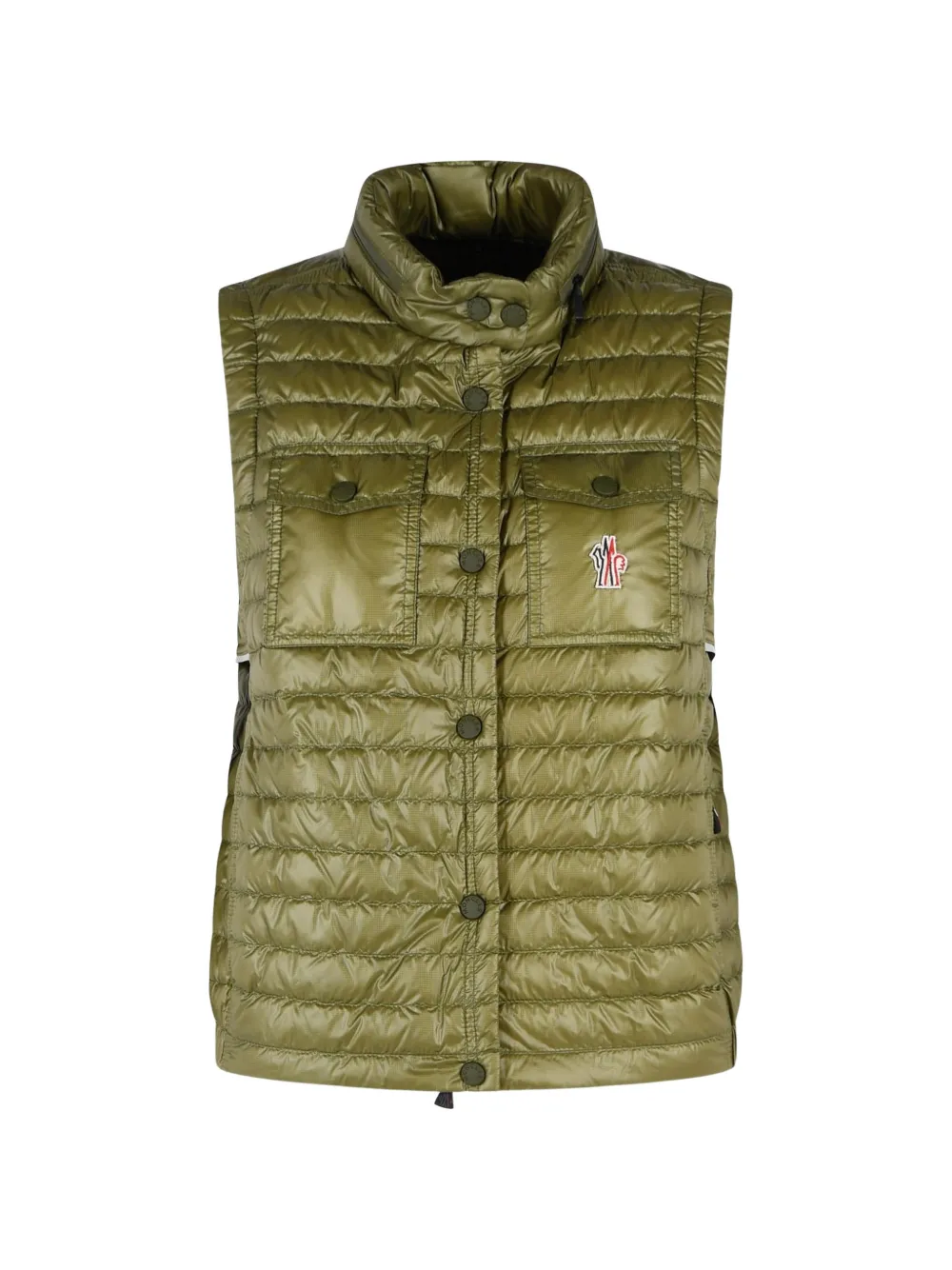 Moncler Grenoble padded buttoned gilet - Verde