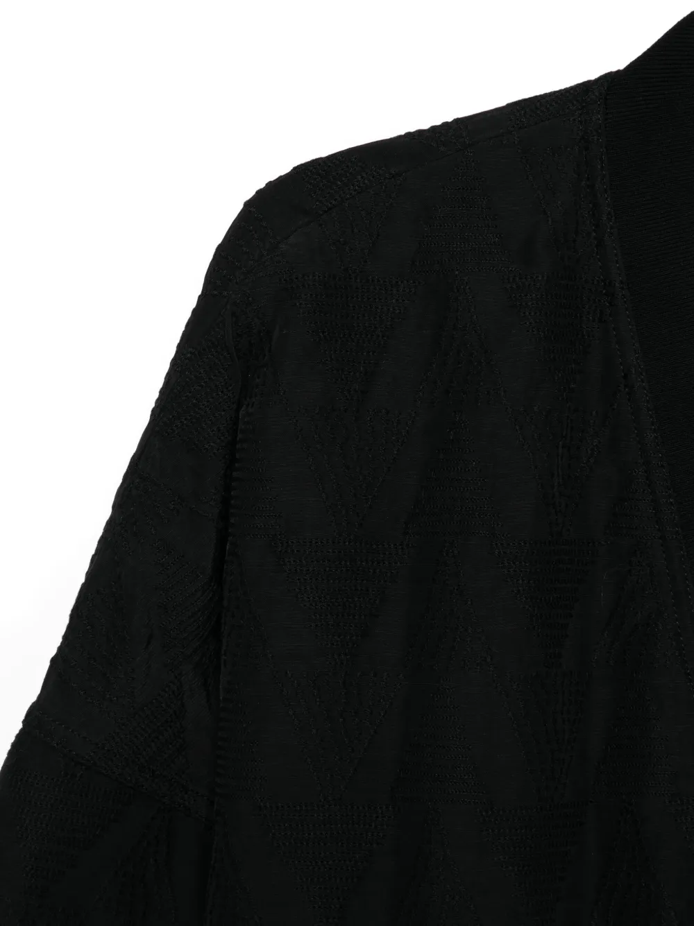 geometric texture bomber jacket