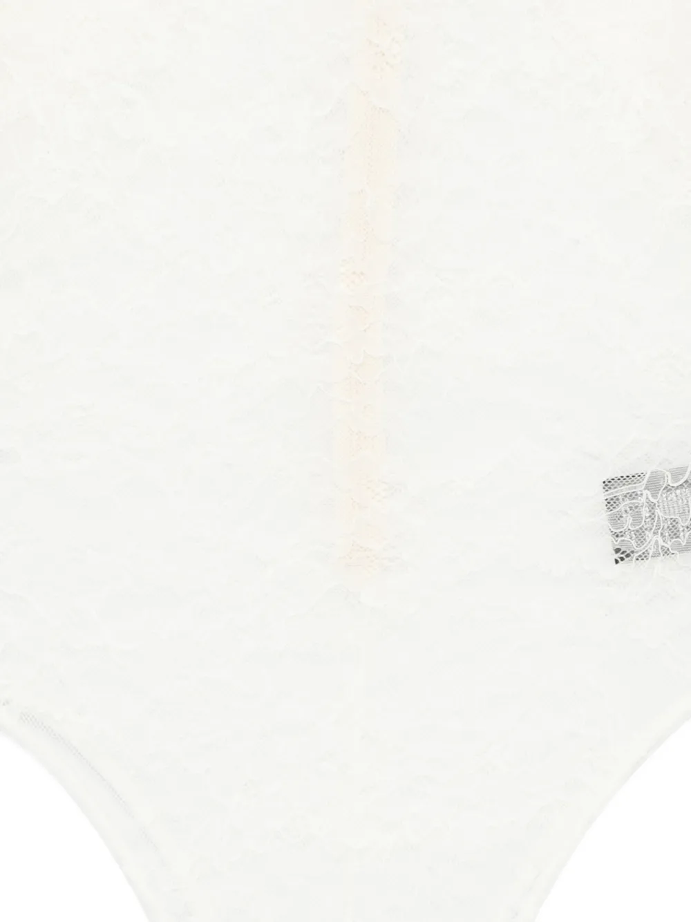 David Koma Body met bloemenkant en kapmouwen Wit