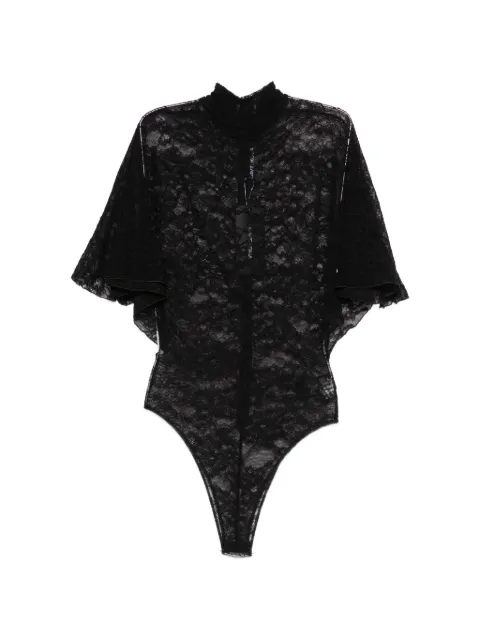 David Koma lace cape-sleeve bodysuit