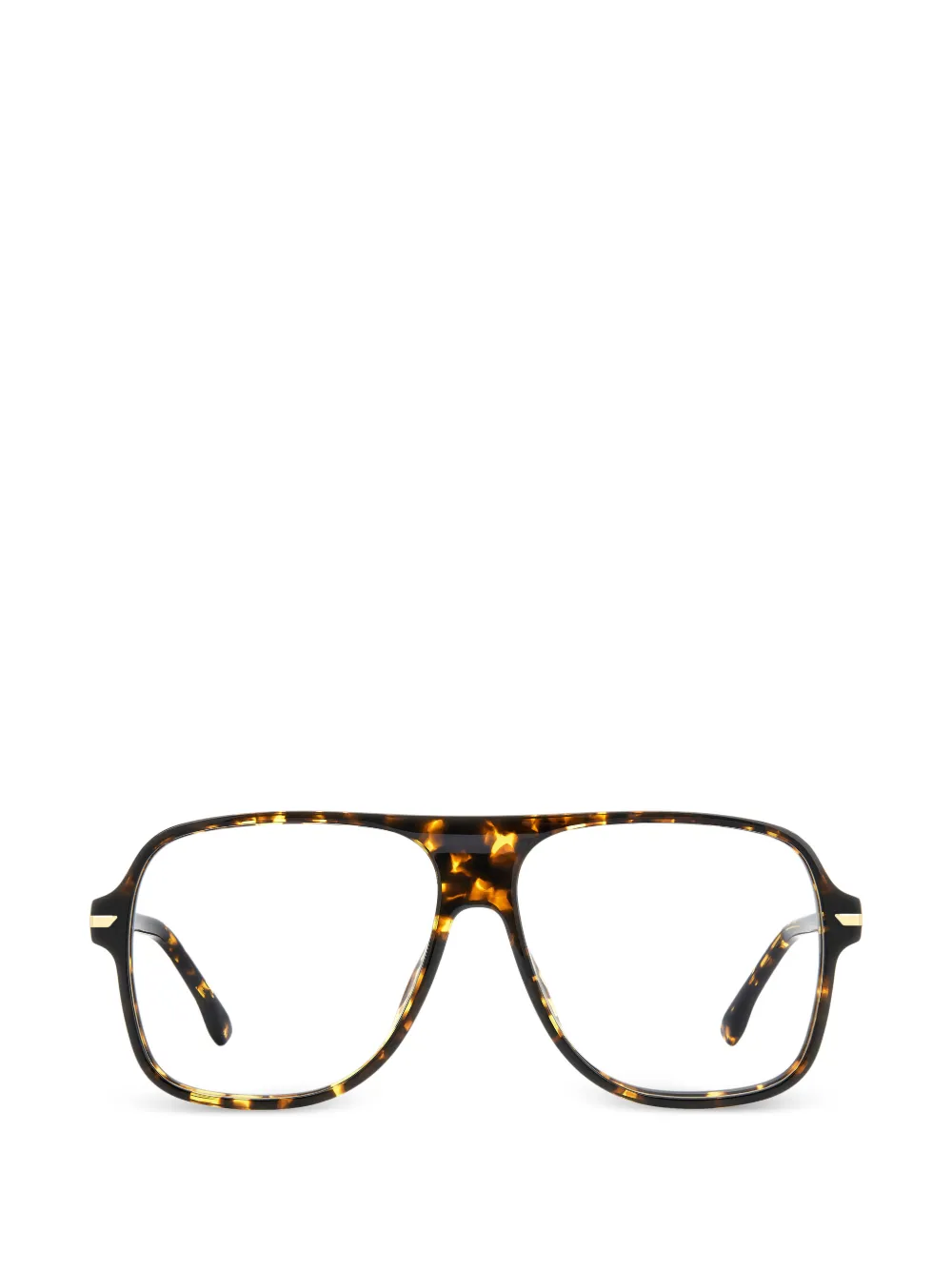Victoria Beckham Eyewear pilot-frame glasses - Marrone