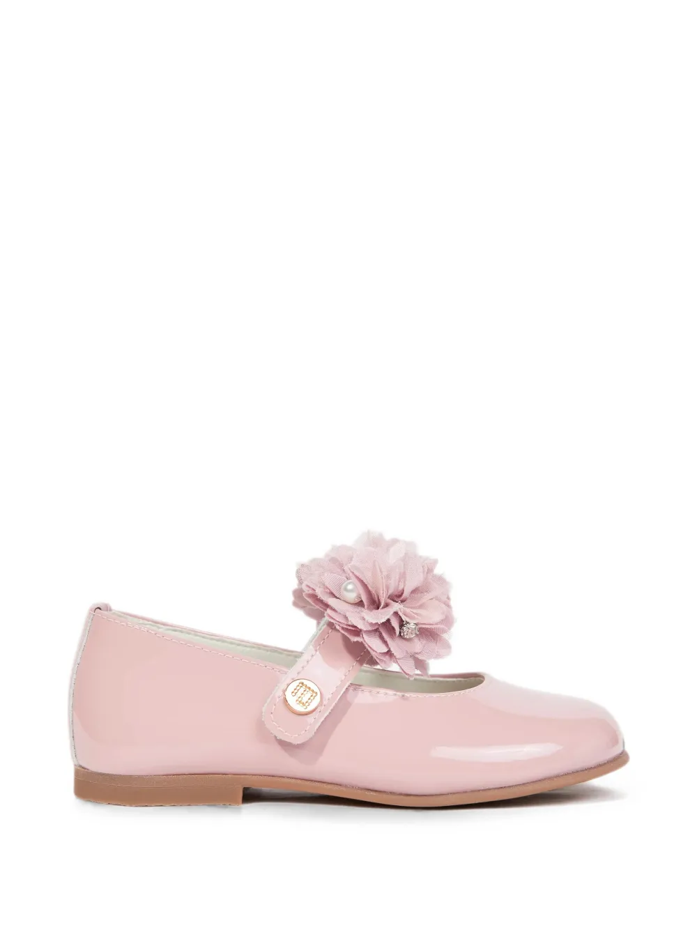 ANDANINES Ballerine con applicazione a fiori - Rosa