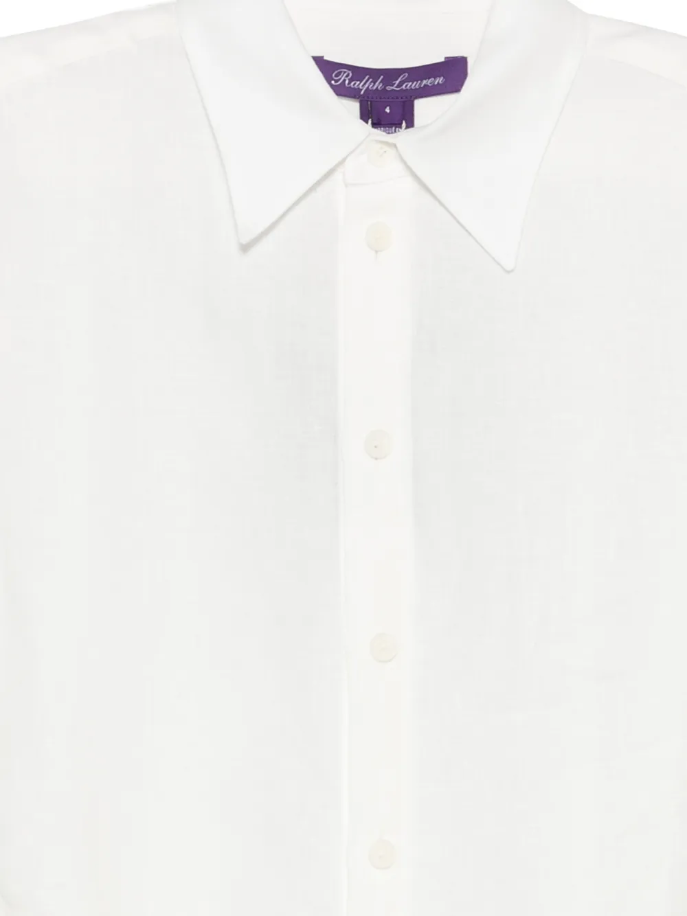 Ralph Lauren Collection Carol maxi-jurk met korte mouwen en ceintuur Wit