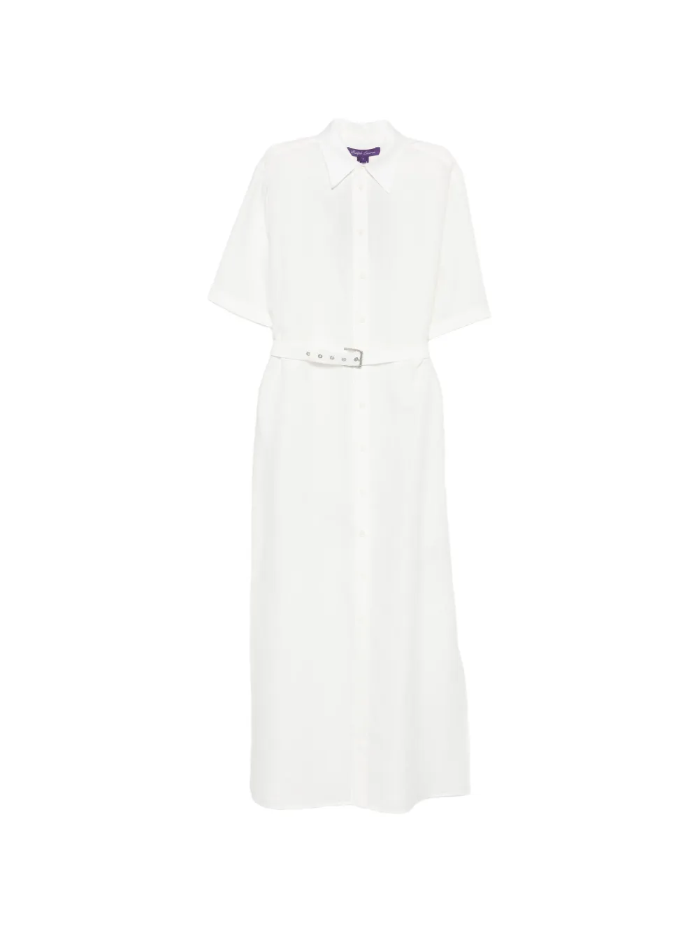 Ralph Lauren Collection Carol short-sleeve belt maxi dress - Bianco