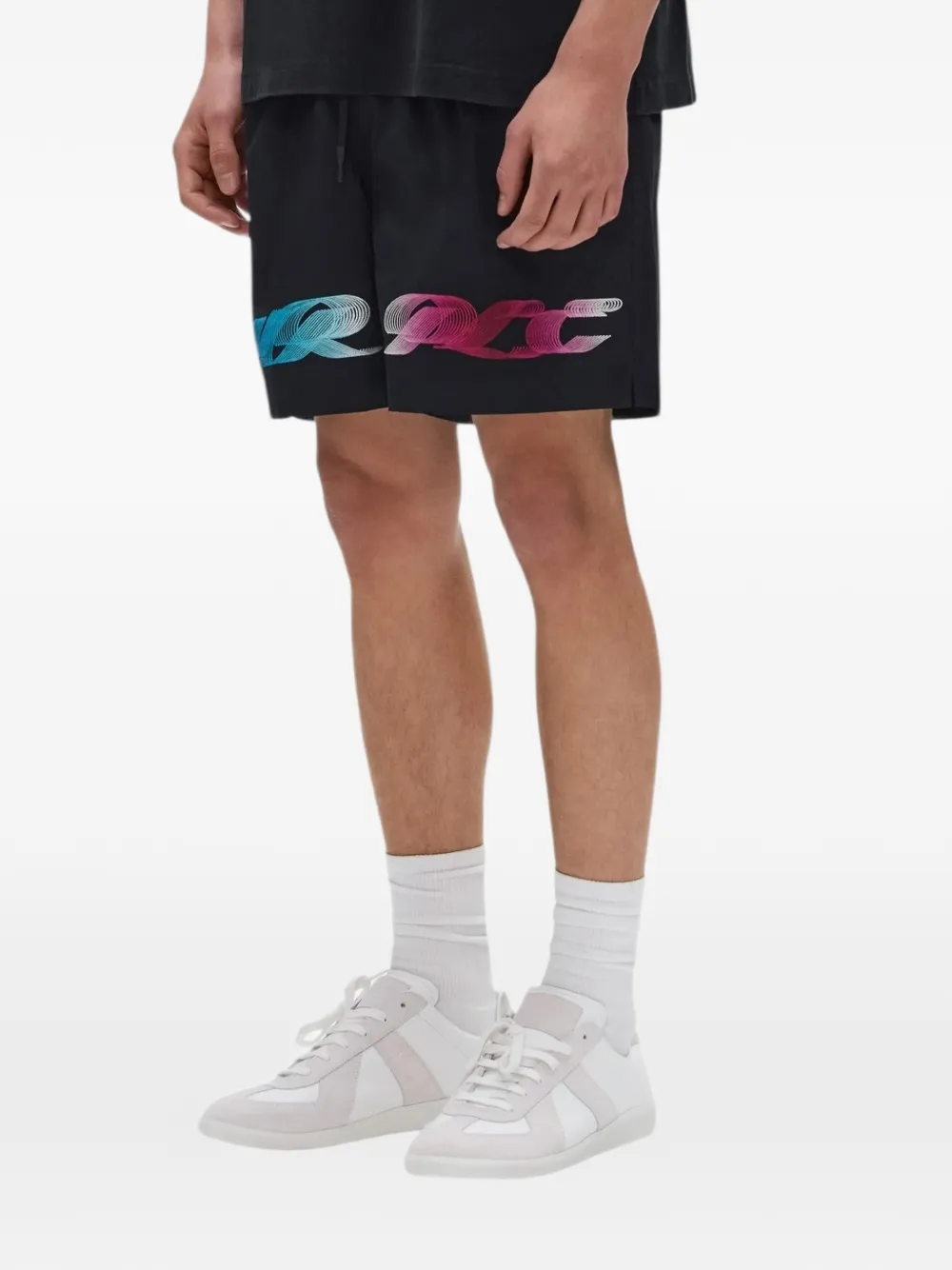 Purple Brand Shorts met logoprint Zwart