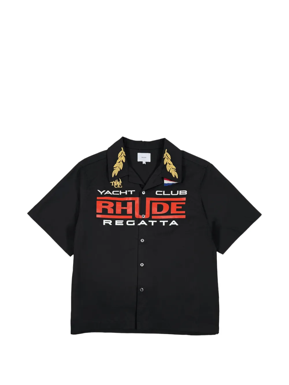 RHUDE Regatta logo-print shirt - Schwarz