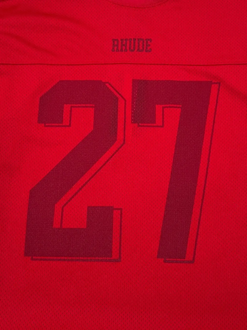 RHUDE Voetbalshirt met bliksemflits Rood