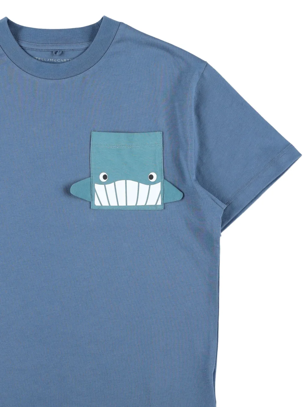 Stella McCartney Kids T-shirt met walvis-applicatie Blauw