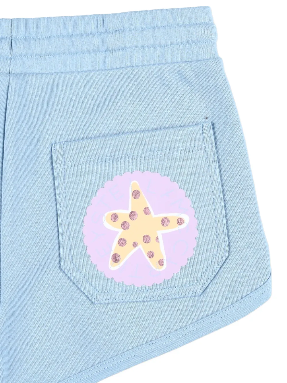  Stella Mccartney Kids Drawstring Starfish-print Shorts - Blue 