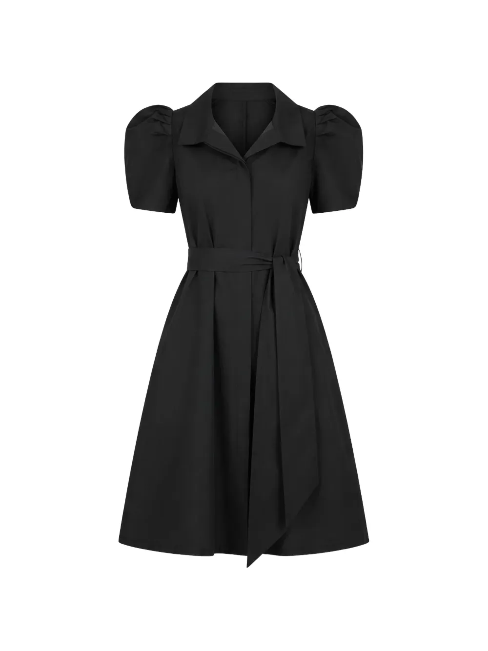 Gemy Maalouf puff-sleeves midi shirt dress