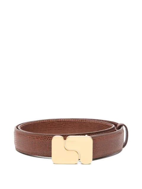 Soeur Ninon textured buckle leather belt