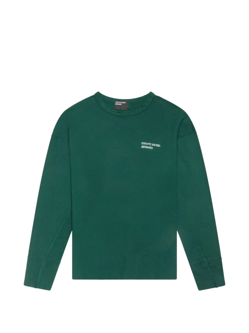 Enfants Riches Déprimés waffle-knit distressed sweatshirt