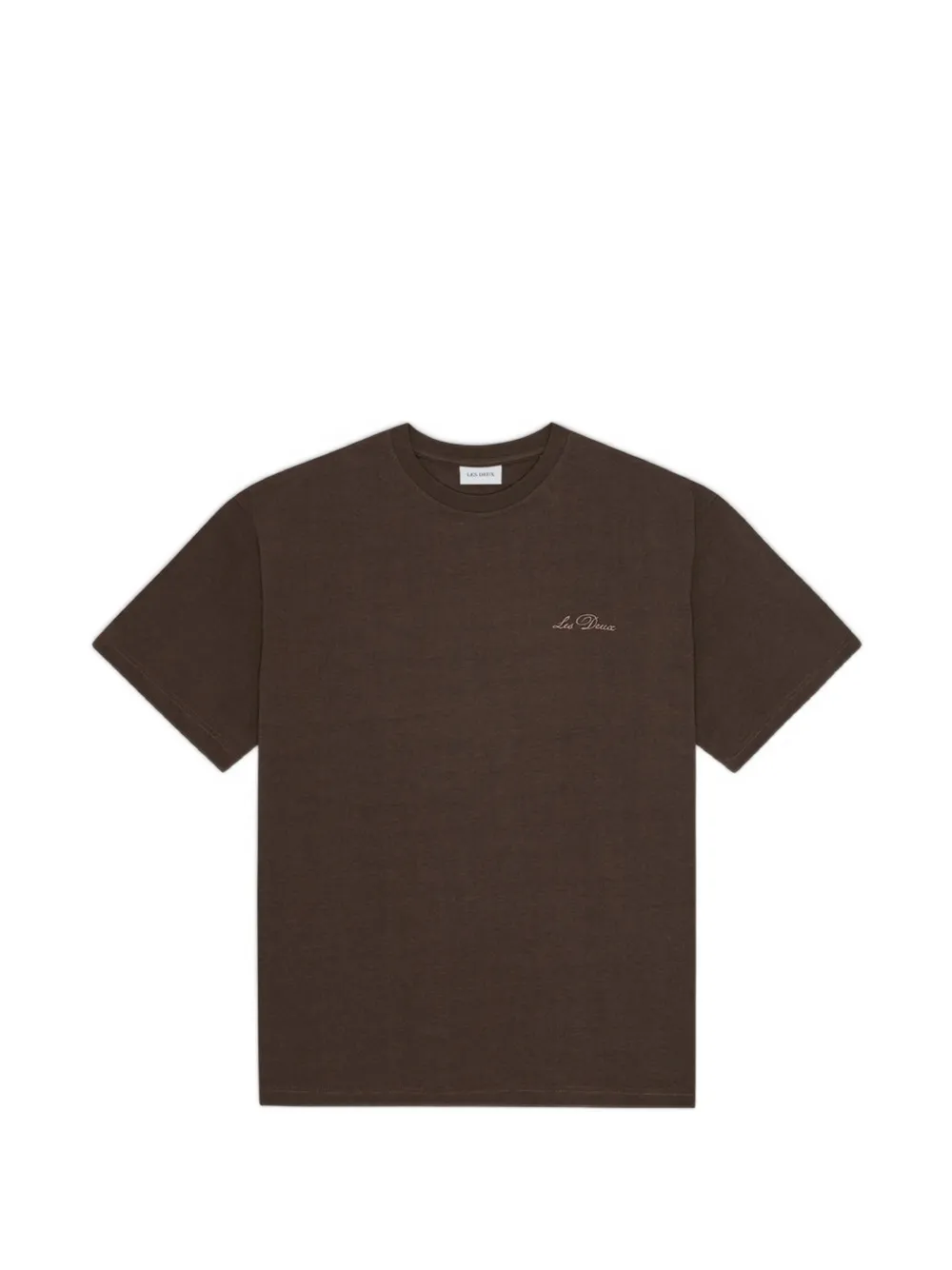Les Deux crew cotton T-shirt - Marrone