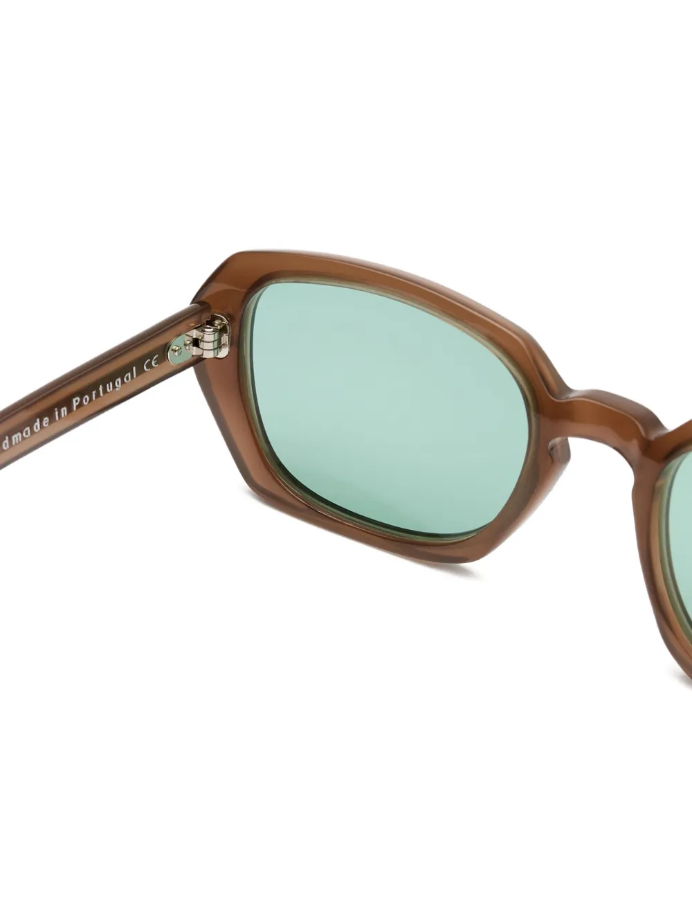 OUR LEGACY Earth zonnebril met geometrisch montuur Bruin