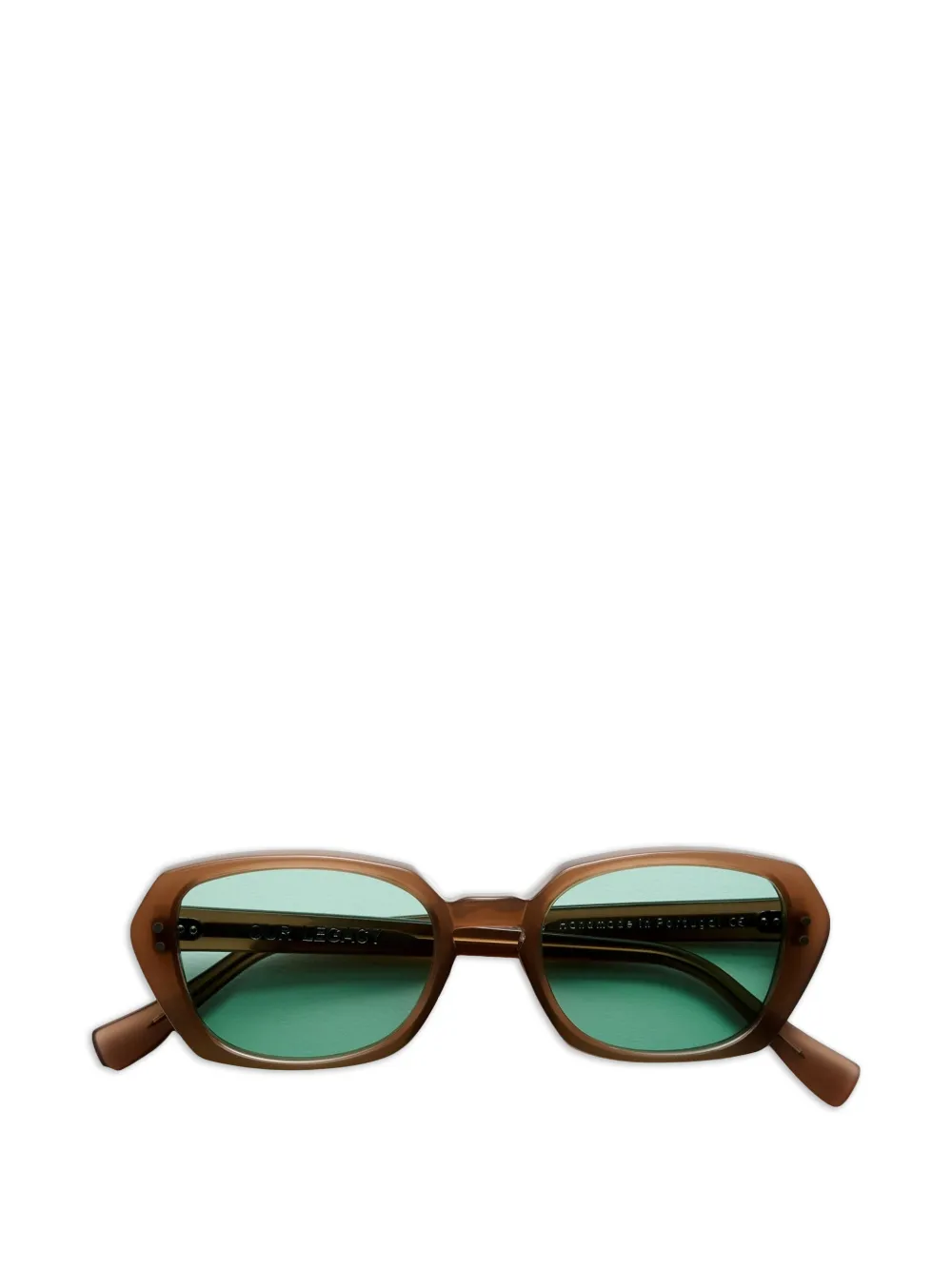 OUR LEGACY Earth Sonnenbrille mit geometrischem Gestell - Braun