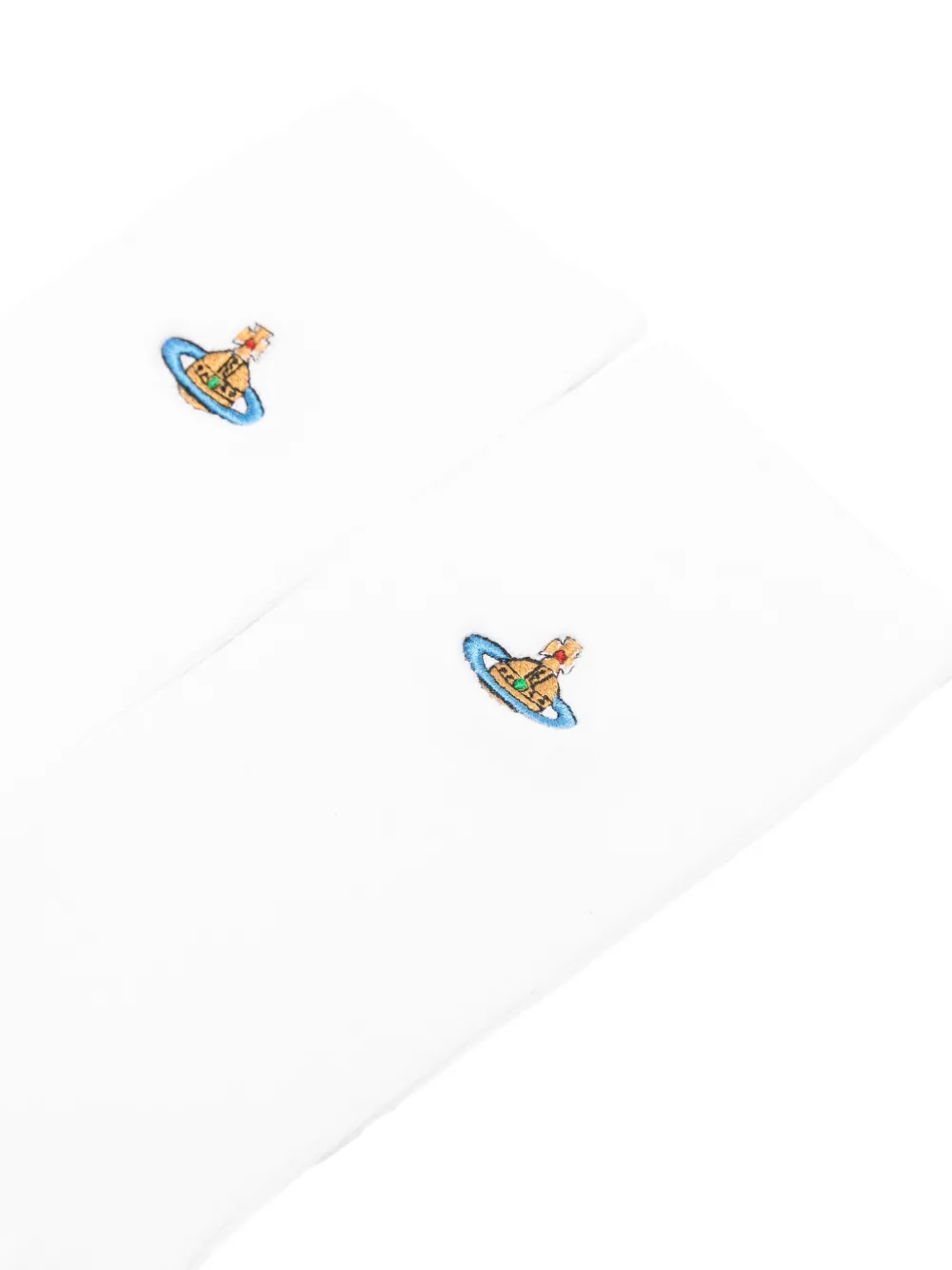 Vivienne Westwood Geruite sokken met logo Wit