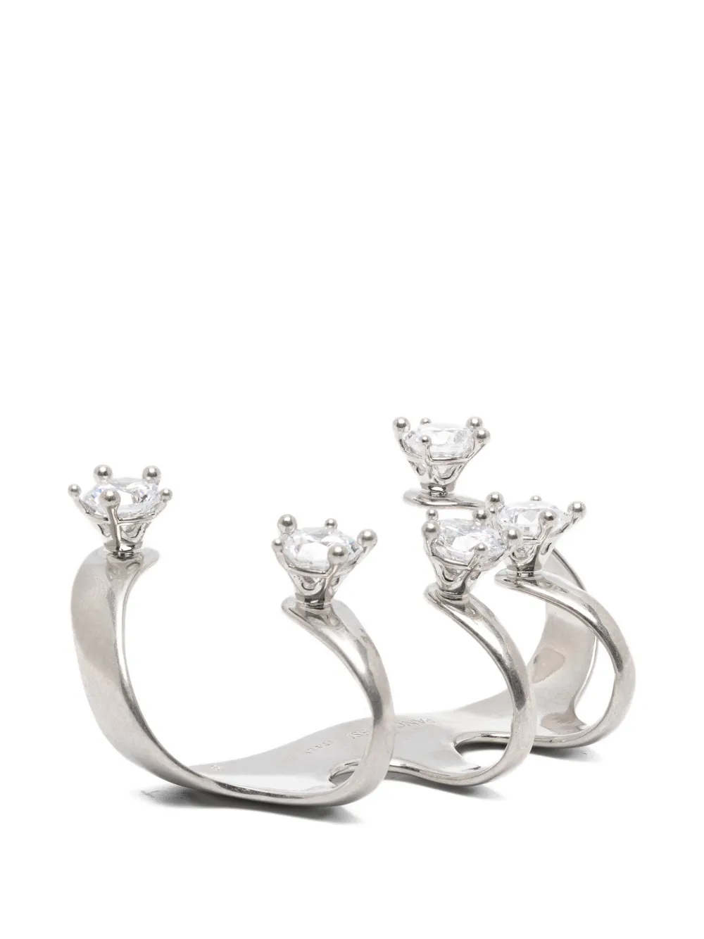 Panconesi Diamanti Armour Hand Bracelet In Silver