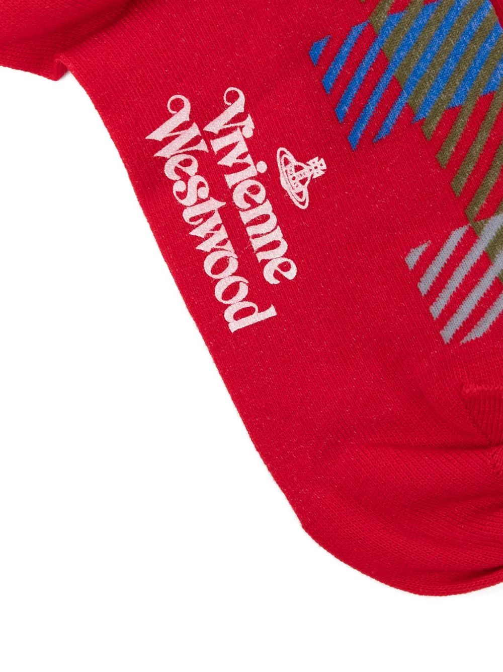 Vivienne Westwood Geruite sokken Rood