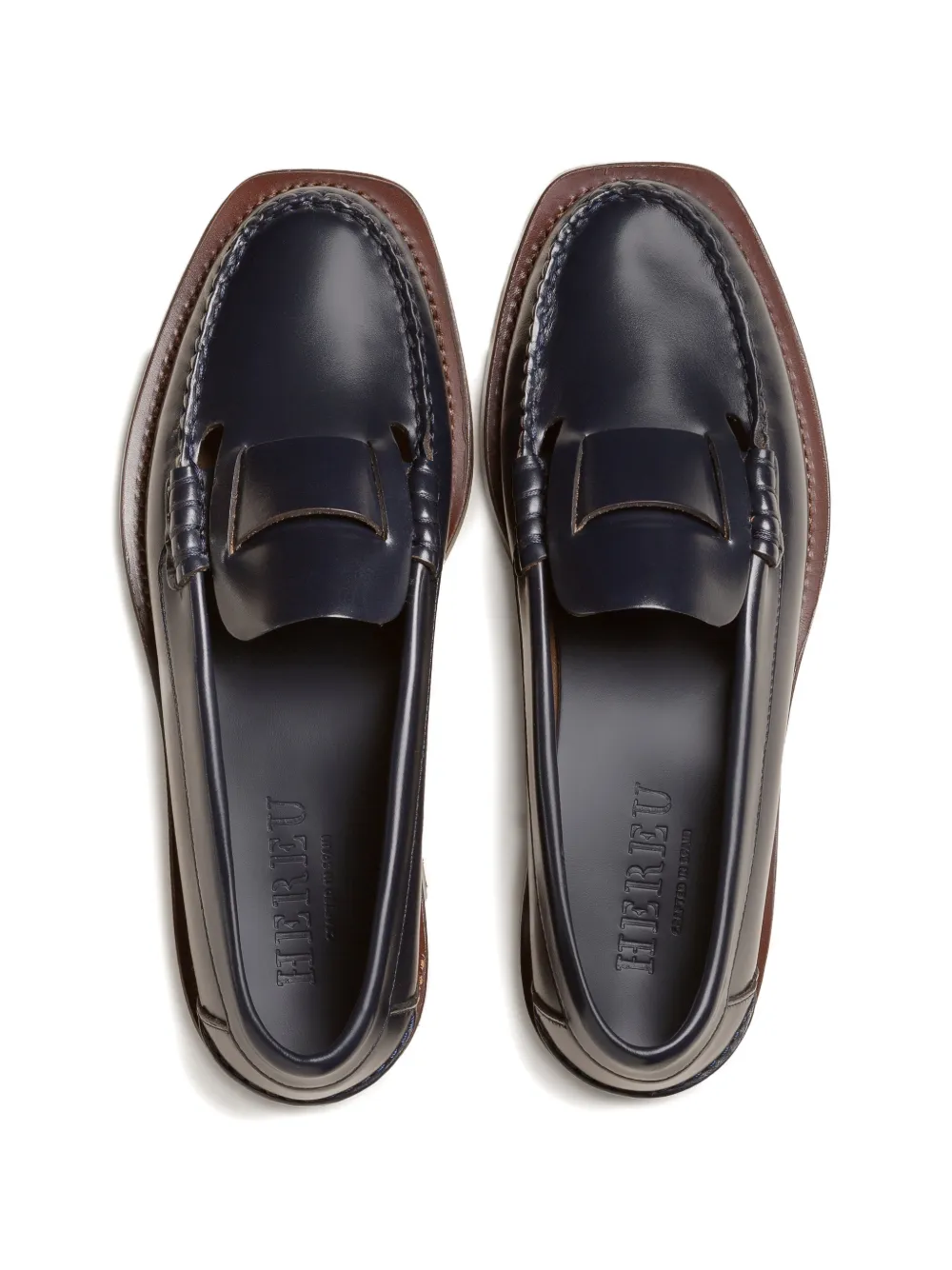 Hereu Slip-on loafers met detail Blauw