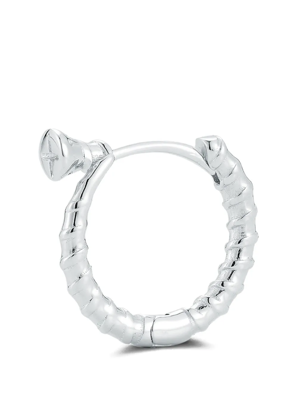 Mateo screw hoop earring - Argento