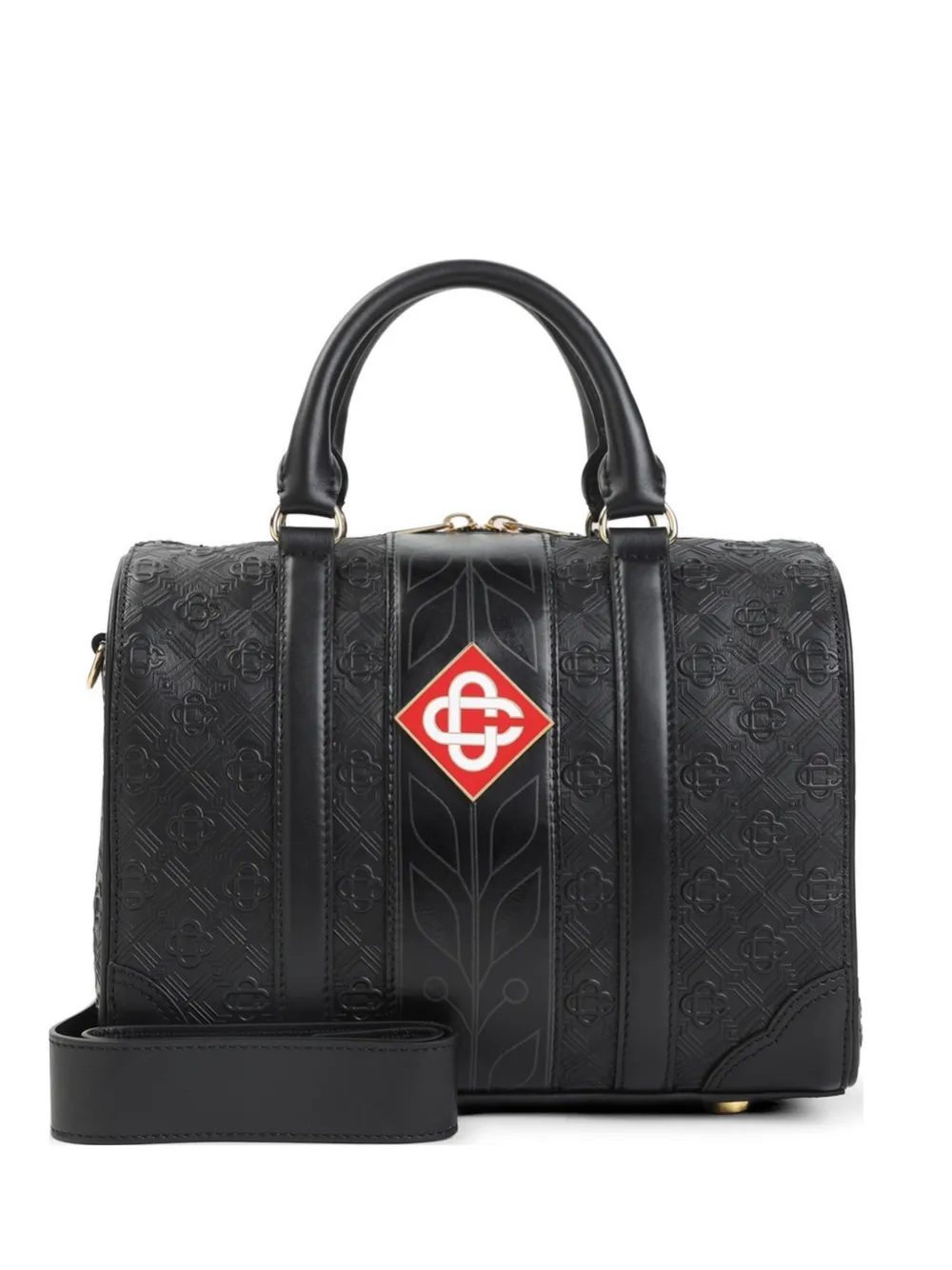 Casablanca mini monogram weekender bag - Nero