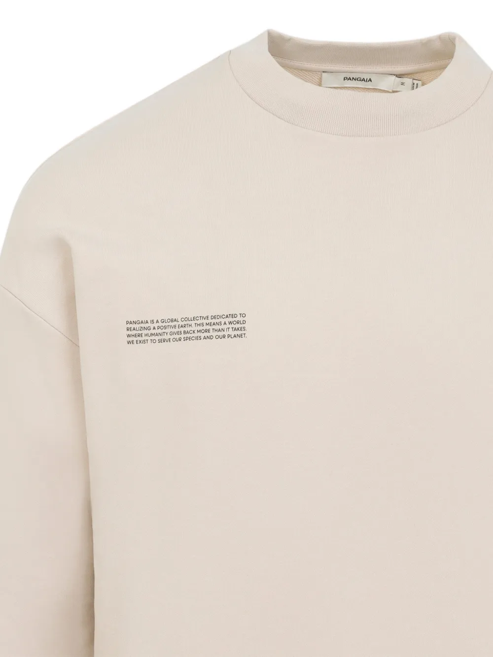 Pangaia Sand Beige Cotton 365 Midweight Sweatshirt In Neutral