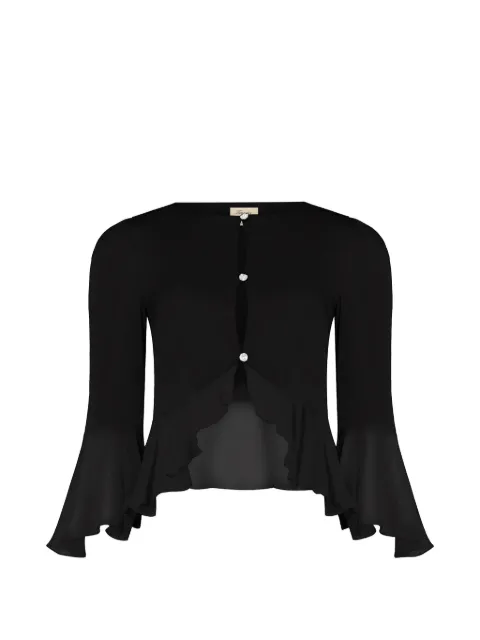 Temperley London Leilani ruffled cropped jacket