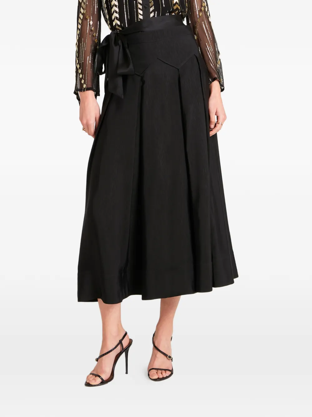 Temperley London Elodie midi skirt - Nero