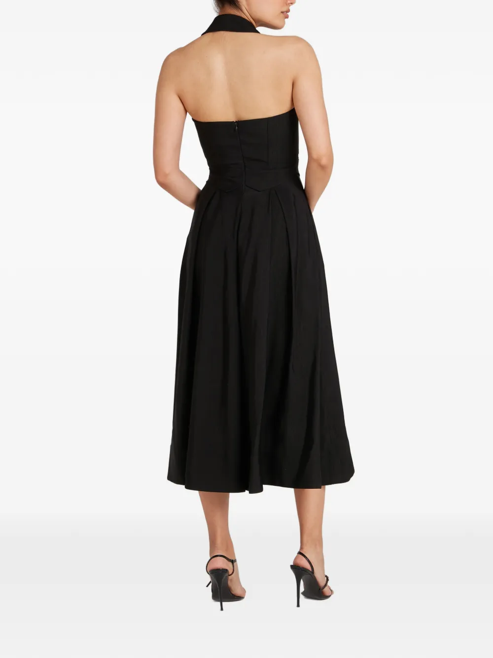 Temperley London Elodie halterjurk Zwart