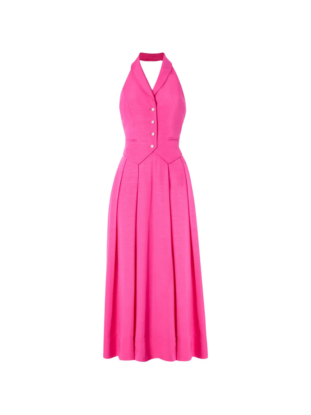 Temperley London halter pleated dress - Rosa