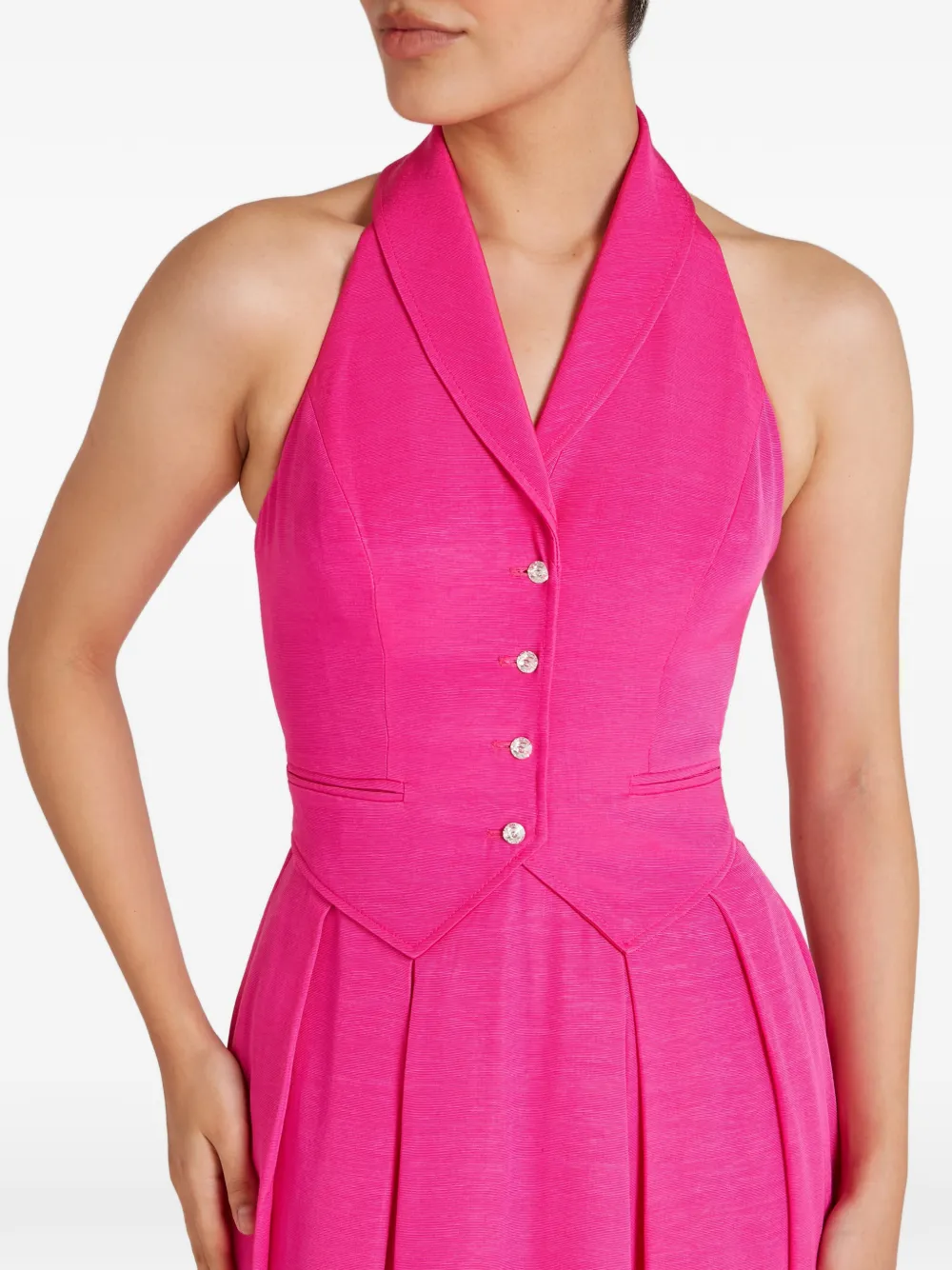 Halter Pleated Dress