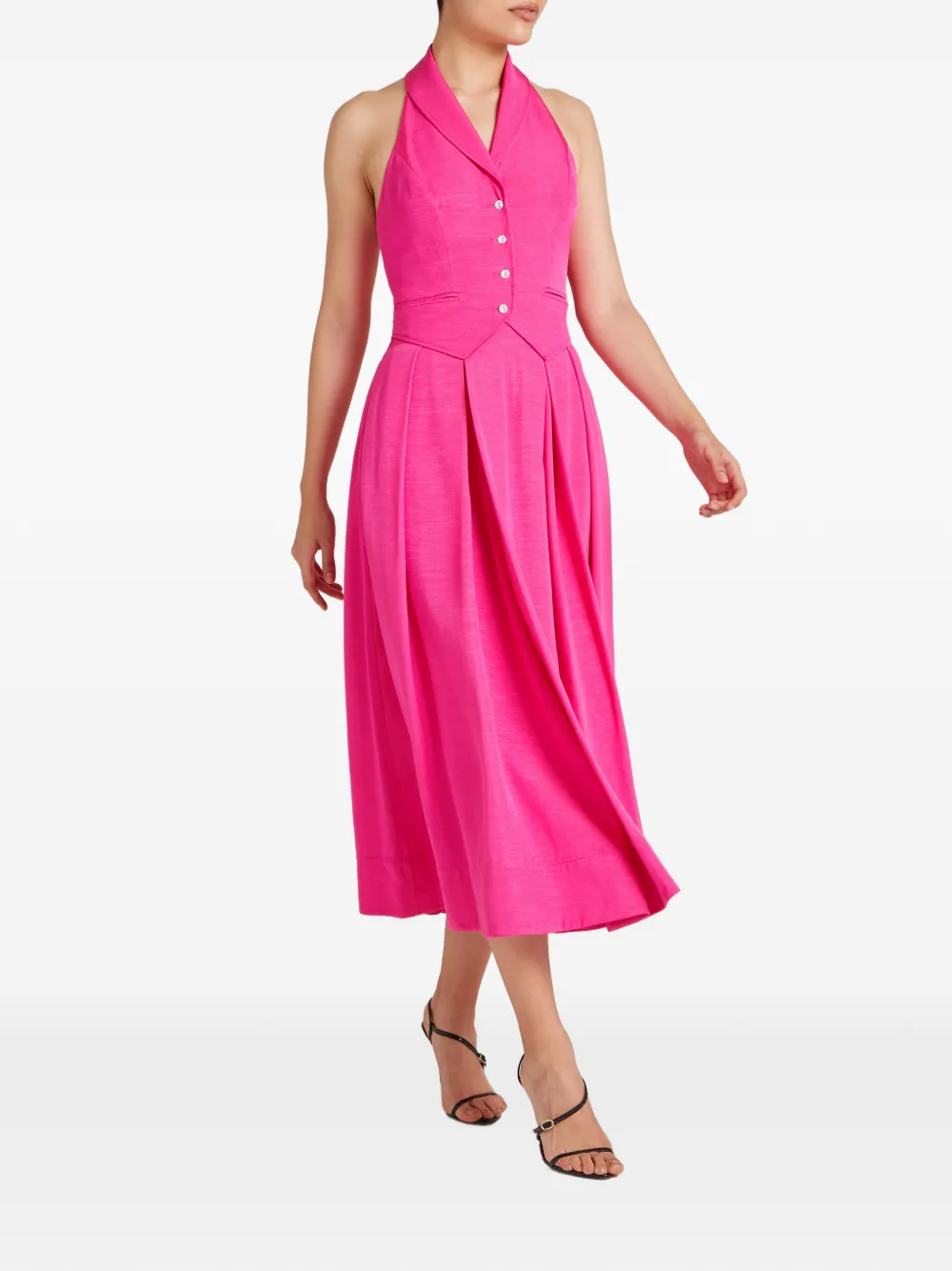 Halter Pleated Dress