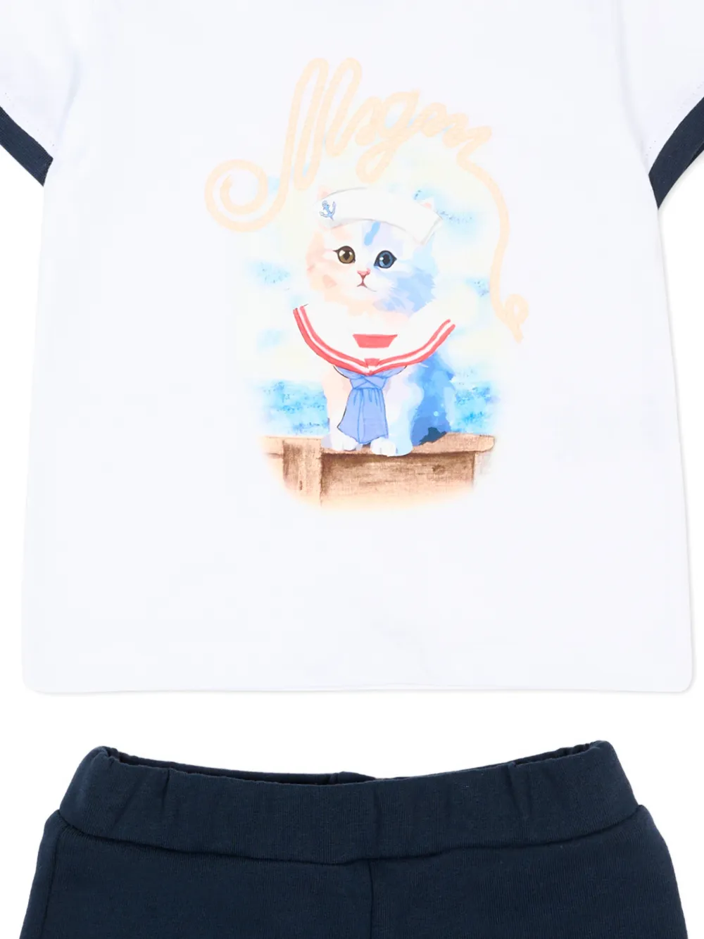 MSGM Kids Shorts met kattenprint Wit