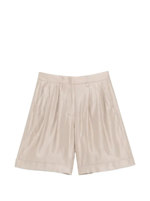 Peserico cuffed-hem pleated shorts