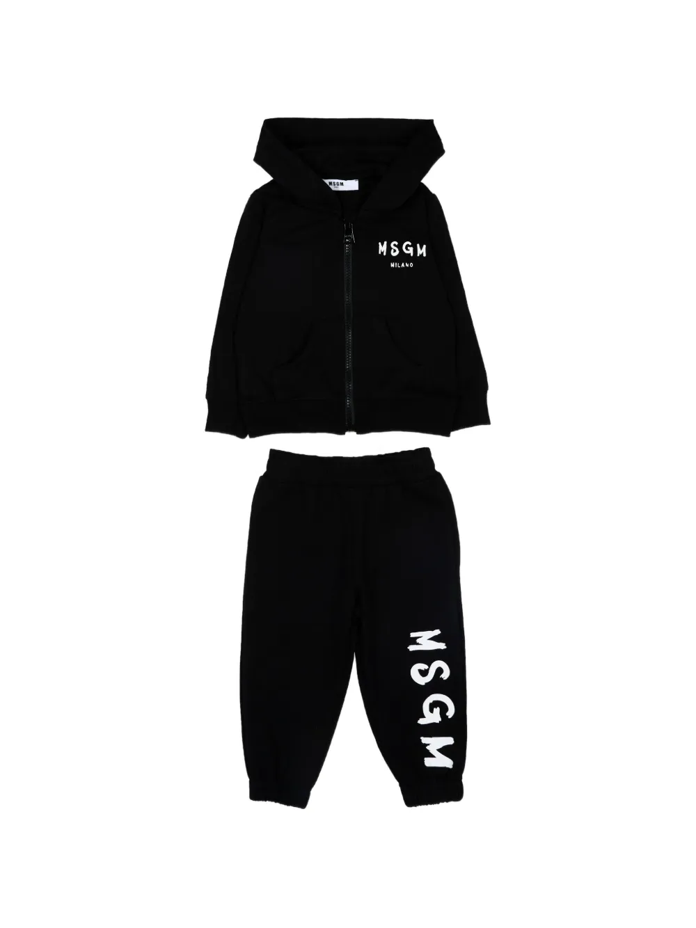 MSGM Kids hooded tracksuit set - Nero