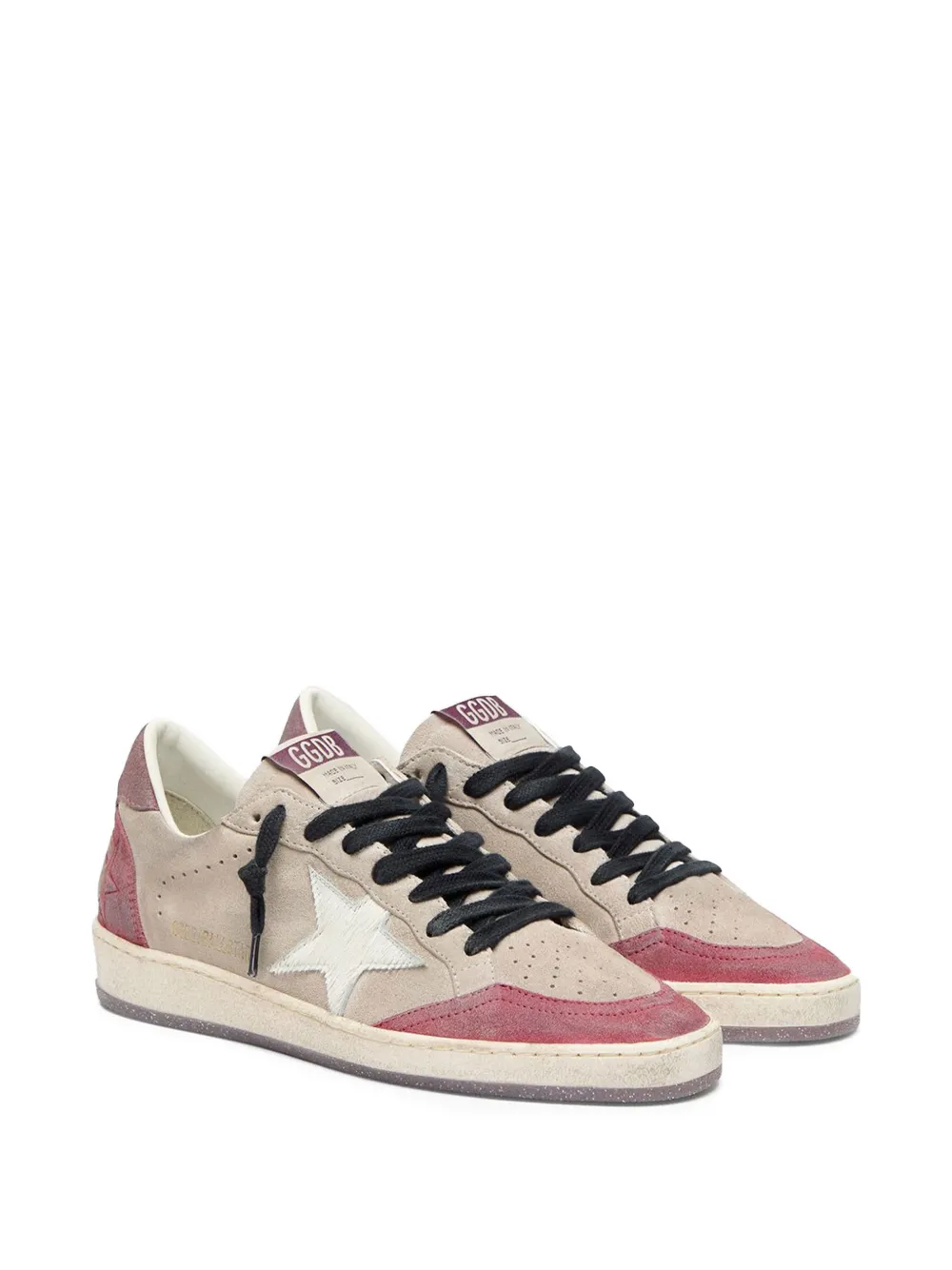 Golden Goose Suède sneakers met ster Beige