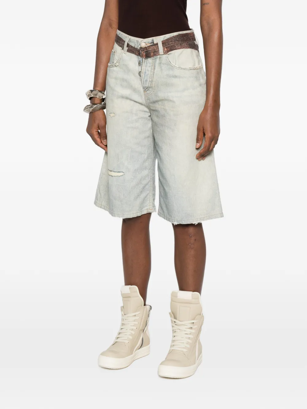  Haikure Shorts Con Stampa - Blu 