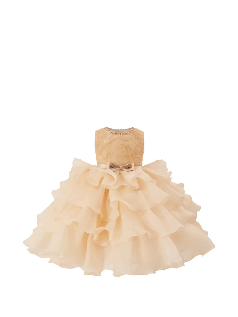 Tulleen floral ruffle dress - Neutrals