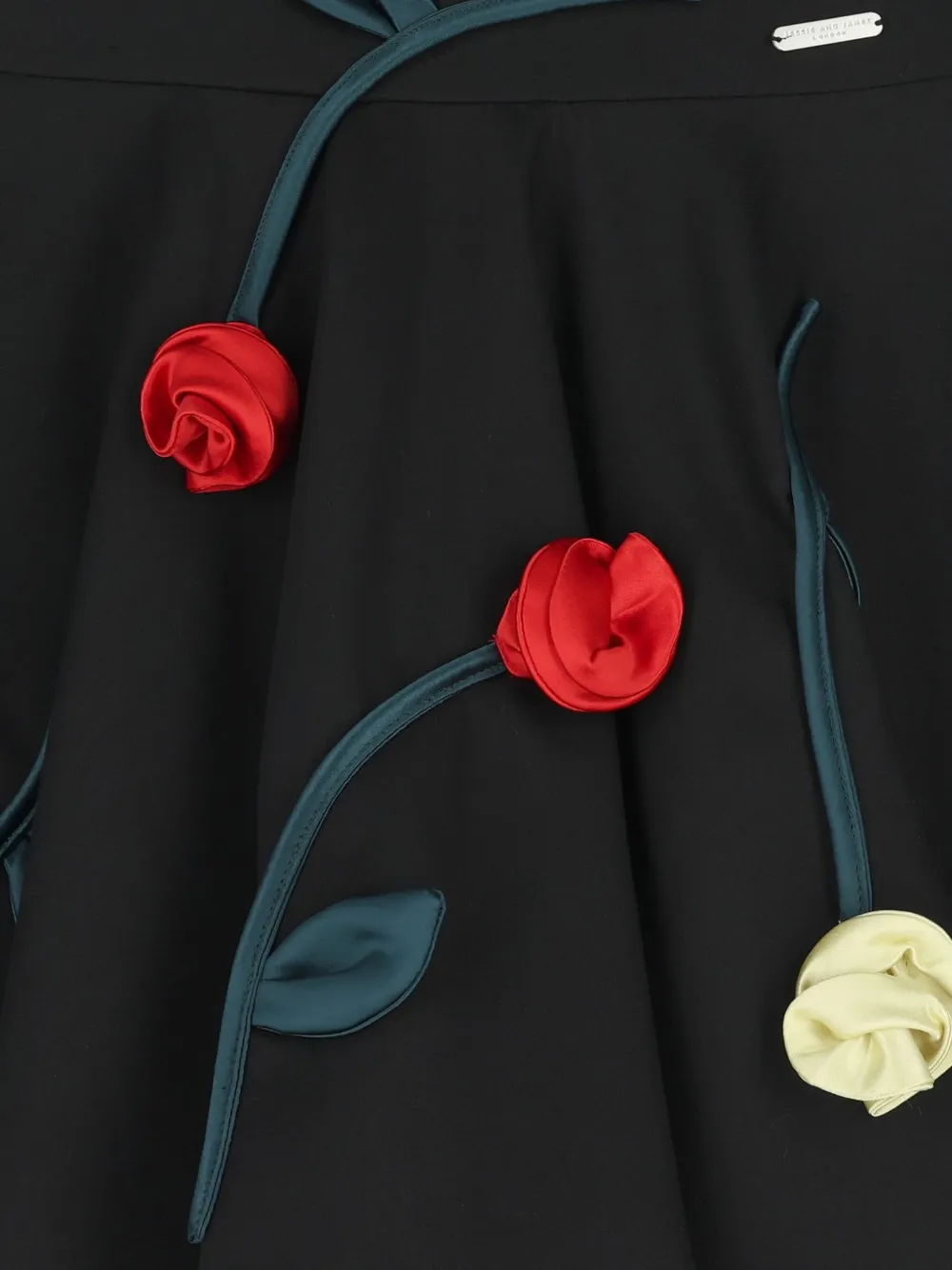 JESSIE AND JAMES KIDS Jurk met bloemenpatch Zwart
