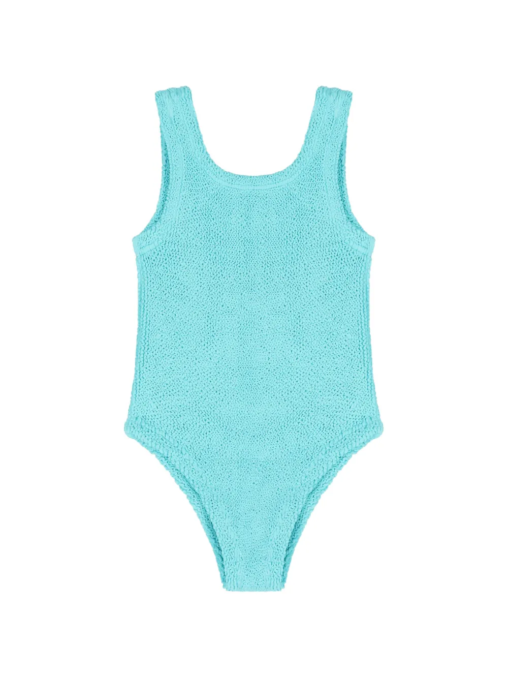 Hunza G Kids Costume da bagno con effetto stropicciato - Blu