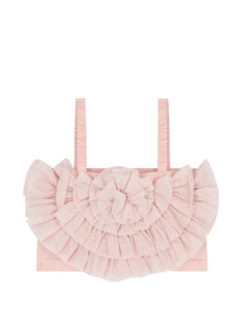 ANGEL'S FACE KIDS ruffled-embellishment top - Rosa