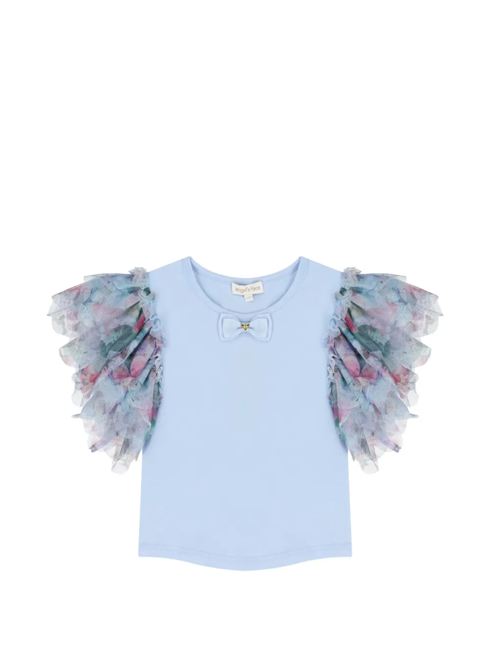 ANGEL'S FACE KIDS ruffled-sleeves T-shirt - Blu